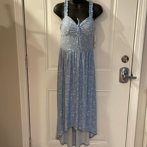 Light blue high low dress